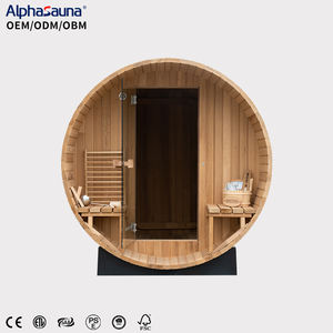 Barrel Sauna Cabin <span class=keywords><strong>Baignoire</strong></span> spa pour bébé avec porche Sauna extérieur - Product Image 2