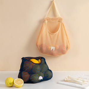 Kitchen multifunctional fruit and vegetable <b>storage</b> <b>hanging</b> bag <b>wall</b>-mounted large capacity breathable mesh <b>storage</b> bag - Product Image 2