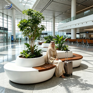 Chaise d'attente moderne pour aéroport, banquette rembourrée pour salon public, idéale pour terminal et hall d'hôtel - Product Image 1