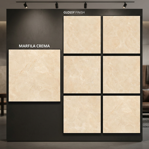 Carreaux de porcelaine émaillée Neptune Bianco 800x800mm, effet marbre blanc, pour revêtements de sol modernes - Product Image 4