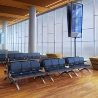 Chaises d'attente modernes en acier inoxydable pour salles d'attente d'hôpitaux, gares, hôtels, métros, aéroports, écoles et gymnases