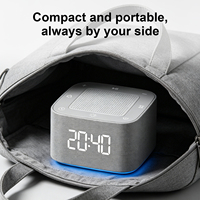 Mesin Suara Putih Portabel Habebe 32 Suara Alam yang Menenangkan Speaker Bluetooth Jam Alarm untuk Kamar Tidur Bayi dan Dewasa