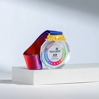 Personnalisable UV Imprimé 50mm-80mm Cristal Médaille Tag Arc-En-Courroie De Cou pour Pâques Graduation Souvenir En Peluche Artisanat