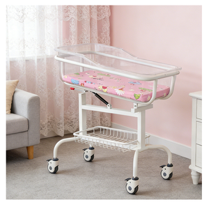 卸売 高品質 安定調整可能 ABS+炭素鋼 透明ベビーベッド 信頼性の高いベビーベッド 病院用新生児ベッド - Product Image 6