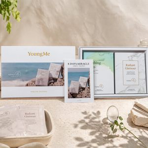 มาส์กหน้าบำรุงผิวหน้าสูตรฟื้นฟูผิวจากแสงยูวี ยี่ห้อ YOUNGME BEAUTY ผลิตภัณฑ์ดูแลผิวหน้าจากเกาหลี ชุดของขวัญพรีเมียม # 2 ชิ้นสำหรับของขวัญวันหยุด - Product Image 4