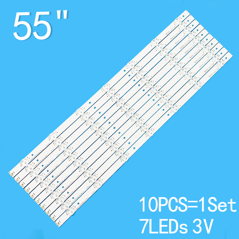 TV Backlight LED Strip for Hisense-55-HD550DU-B52-10X7-3030C-V0-20151012 55K3300UW 55H8C HD500DU-B52 H55m3300 HD550M3U51-TA
