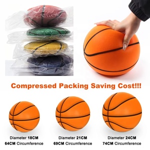 Popolare Pallone da Basket Silenzioso a Compressione Sottovuoto 18-24CM Giocattoli Sportivi Misura 7 Palline Rimbalzanti Silenziose da Interno in Schiuma per Bambini - Product Image 1