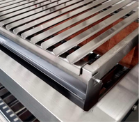 Grill en briques intégré, cuisine moderne argentine, hauteur réglable, en acier inoxydable, pour plus de 5 personnes, commande par bouton