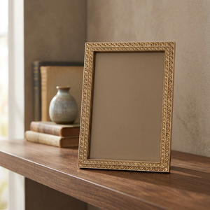 PROMOTIONAL DECORATIVE <b>GOLD</b> DIE CAST ZINC ALLOY PLATED PHOTO <b>FRAME</b> for WEDDING 4X6 INDIVIDUAL WHITE BOX - Product Image 3
