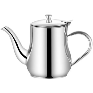 Bouteille d'huile ronde en acier inoxydable, rangement multifonctionnel pour condiments avec filtre pour usage alimentaire en cuisine - Product Image 1