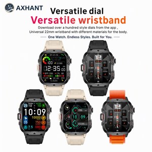 นาฬิกาสมาร์ทวอทช์รุ่นใหม่ ดีไซน์ทนทาน สำหรับทุกเพศ รองรับการโทรแบบไร้สาย มาตรฐานกันน้ำ IP68 หน้าจอ IPS สำหรับออกกำลังกาย พร้อมผู้ช่วยเสียง AI รองรับกิจกรรมกลางแจ้ง โหมดกีฬามากกว่า 100 โหมด - Product Image 3