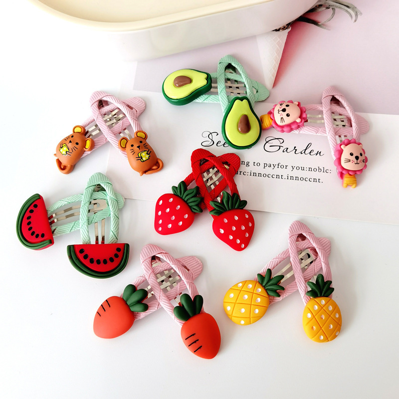 2pcs Wholesale Cute Fruit Hair Pins