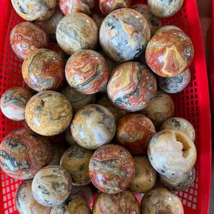 Esfera de Ágata Amarilla <span class=keywords><strong>Crazy</strong></span> Lace Pulida de Alta Calidad, Cristal de Cuarzo Curativo, Tema de Amor, Tendencia de Moda en Venta - Product Image 1