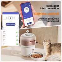 Distributeur automatique intelligent en acier inoxydable pour animaux de compagnie avec contrôle WiFi, minuterie et alimentation quantitative pour chats et chiens