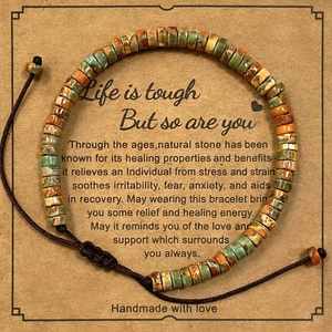 Natural Stone Bracelet Colorful Glass <b>Beaded</b> Abundance Mindset Seamless Competitive B2B Price Standardized Barcoding - Product Image 2