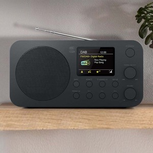 วิทยุตั้งโต๊ะ ODM ดีไซน์ทันสมัย ตัวเครื่องไม้ สำหรับลำโพงไร้สาย รองรับ DAB+/FM หน้าจอสี TFT 2.8 นิ้ว เสียงโมโน 5 วัตต์ ช่องเสียบ Aux นาฬิกาปลุก - Product Image 2