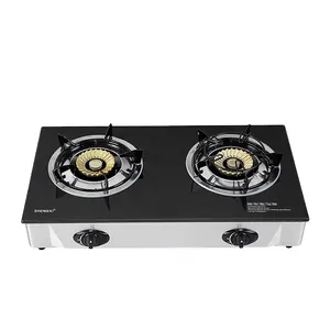 Ceramic Gas 2 plate Burner table top Stove double burner gas cooker Blue Flame Home Cooking Appliance CKD Stove