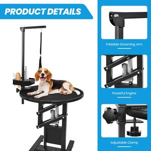 <b>Adjustable</b> Collapsible Dog Grooming <b>Table</b> Stainless Steel Plastic Eco-Friendly Pet Grooming Tool for Dogs Cats Small Animals - Product Image 4