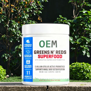 OEMメーカー直接販売カスタムグリーンとレッドパウダー純粋な植物性タンパク質粉末自社ブランドホット販売 - Product Image 6