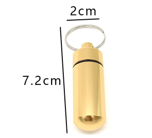 Porte-clés cylindrique léger en aluminium HR Outdoor, modèle bouteille de médicaments -0028, mini porte-clés étanche à suspendre - Product Image 6