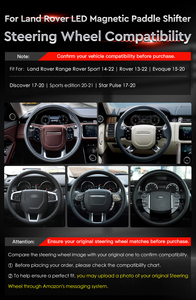 Manettes de changement de vitesse magnétiques en fibre de carbone avec commande par application TDD, compatibles avec Land Rover - Product Image 6