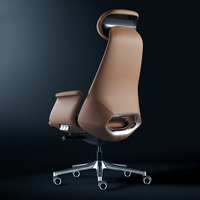 Chaise de bureau de direction italienne de luxe, ergonomique, en cuir PU, pour villa, PDG, directeur, ensemble de mobilier de bureau tout-en-un