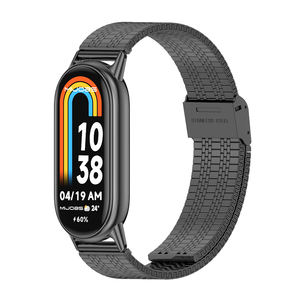 Mijobs superventas de metal de acero inoxidable correa de repuesto pulsera para <span class=keywords><strong>Xiaomi</strong></span> Smart Band 8 9 - Product Image 1