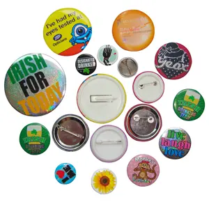 לוגו מותאם אישית הדפסת פלסטיק/פח סיכת כפתור תג