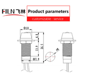 Clignotants LED pour moto FILN 8mm 12V 24V, panneau concave en métal, indice de protection IP67, certifié CE
