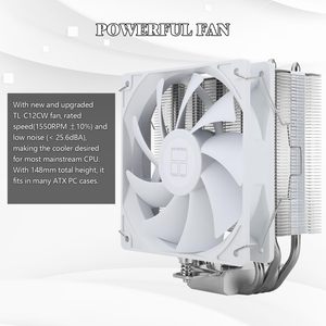 Thermalright Assassin X 120R SE blanc CPU refroidisseur pour PC de jeu PWM silencieux ventilateur dissipateur - Product Image 4