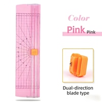 Guillotina Manual para Papel A4 con Cuchilla de Doble Dirección, Cortadora Pequeña para Papel Fotográfico, para Scrapbooking, Tarjetas y Manualidades