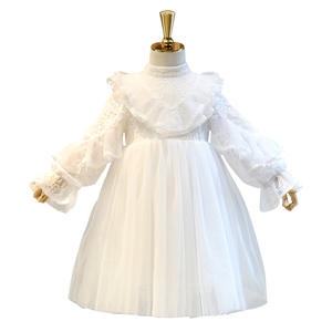 Nouveaux produits, robes de fête blanches fantaisie pour enfants, robes blanches pour filles, achat direct en Chine - Product Image 1