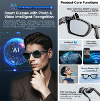 Gafas Inteligentes con Cámara W610, Montadas en la Cabeza, Táctiles, para Llamadas, Traducción Simultánea por IA, Reconocimiento de Objetos de 8MP