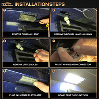 2 pièces de feux de plaque d'immatriculation Canbus blancs, 18 lampes LED pour Ford Focus Fiesta Mondeo MK4 Mk5 Kuga Galaxy S-max C-max Mk2 MK3