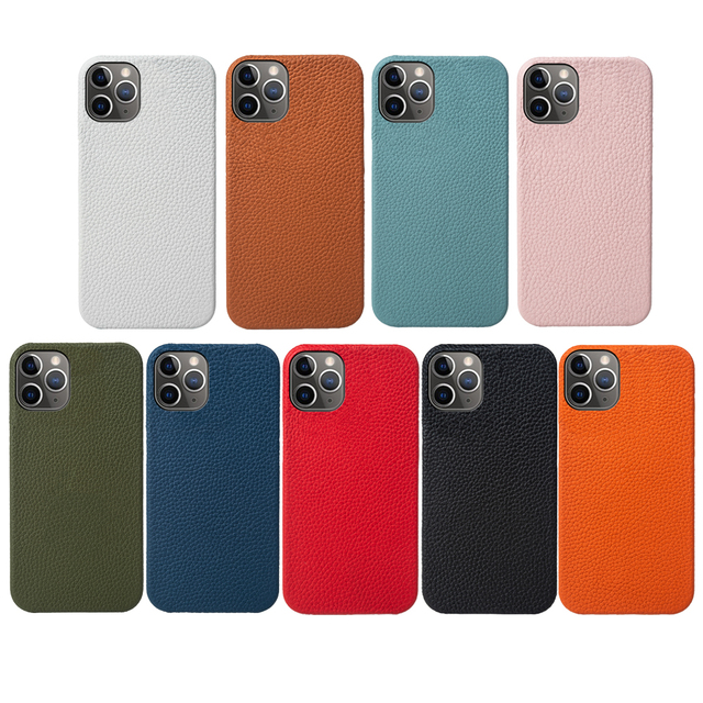 High-End Anti-Drop Waterproof Real Leather Phone Case for iPhone 15 Pro Max with Lens Protector Mobile Phone Cases