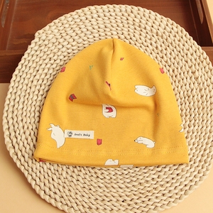 Cappello da bambino primavera autunno sottile monostrato cappello da bambino in cotone lavorato a maglia in cotone traspirante bandane etniche stampate con motivo animale dei cartoni animati - Product Image 5