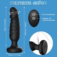 Silikon-Prostata-Stimulator Fernbedienungsvibrator Analplug für Männer und Frauen 5 Vibrationsmodi 5 Fluktuationsmodi 270g Sexspielzeug