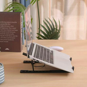Laptop And <b>Tablet</b> Cooling <b>Stand</b> Adjustable Height Foldable Plastic Air Cooled Support For Desktop Use - Product Image 3