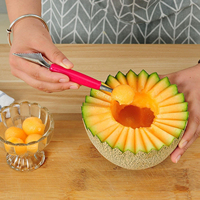 Dubbelzijdige hittebestendige antiaanbak fruit snijmes koekjeslepel roestvrij staal grapefruit meloenlepel voor fruit