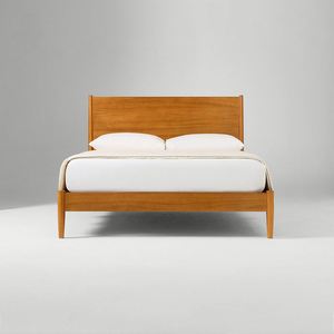 Lit en bois massif de style moderne du milieu du siècle, taille king size, pour la maison, l'hôtel, l'appartement ou la villa - Product Image 2