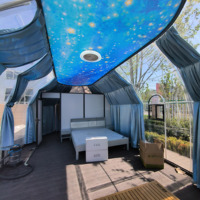 Tentes de luxe pour l'extérieur Hotel Resort Glamping Maison dôme en polycarbonate transparent avec salle de bain