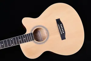 Aceitar guitarra acústica OEM para iniciantes guitarra acústica basswood de 40 polegadas para iniciantes colorido folk César X-400C