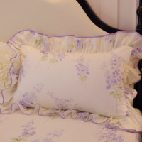 Parure de lit de luxe haut de gamme en coton pur plissé, jupe de lit princesse, caractéristiques écologiques pour la décoration de chambre nuptiale haut de gamme