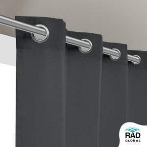 Rideaux d'extérieur gris foncé hydrofuges de qualité supérieure avec un style contemporain élégant pour des espaces de vie extérieurs raffinés - Product Image 3