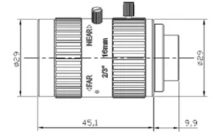 10MP 8 12 16 25 35 50 มม.USB CCD C Mountเครื่องวิชันซิสเต็มอุตสาหกรรมตรวจสอบ len FA เลนส์