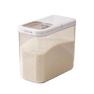 Contenedor dispensador grande de plástico PET para harina de arroz, estrecho, hermético, para granos y cereales, organizador de despensa de cocina - Product Image 1