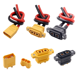 Conector Hembra XT90NE-F Fijable, Chapado en Oro, 30A, Arnés de Carga para Batería RC y ESC, 10AWG, 10/20/50CM, Conector Personalizado - Product Image 1