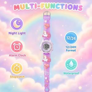 Reloj Digital LED de Dibujos Animados para Niños, Regalo para Fiestas, Sirena, Unicornio - Product Image 4