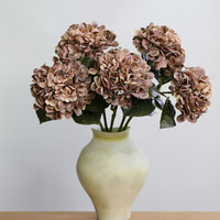 Tige d'hortensia violet romantique, pétales imprimés en 3D, fleur artificielle pour douche nuptiale, mariage, décoration de bureau et de maison