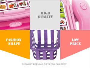 <span class=keywords><strong>Caja</strong></span> <span class=keywords><strong>registradora</strong></span> divertida con pantalla táctil de supermercado, juguete para juego de simulación y cálculo electrónico preescolar, experiencia de compra de simulación - Product Image 4